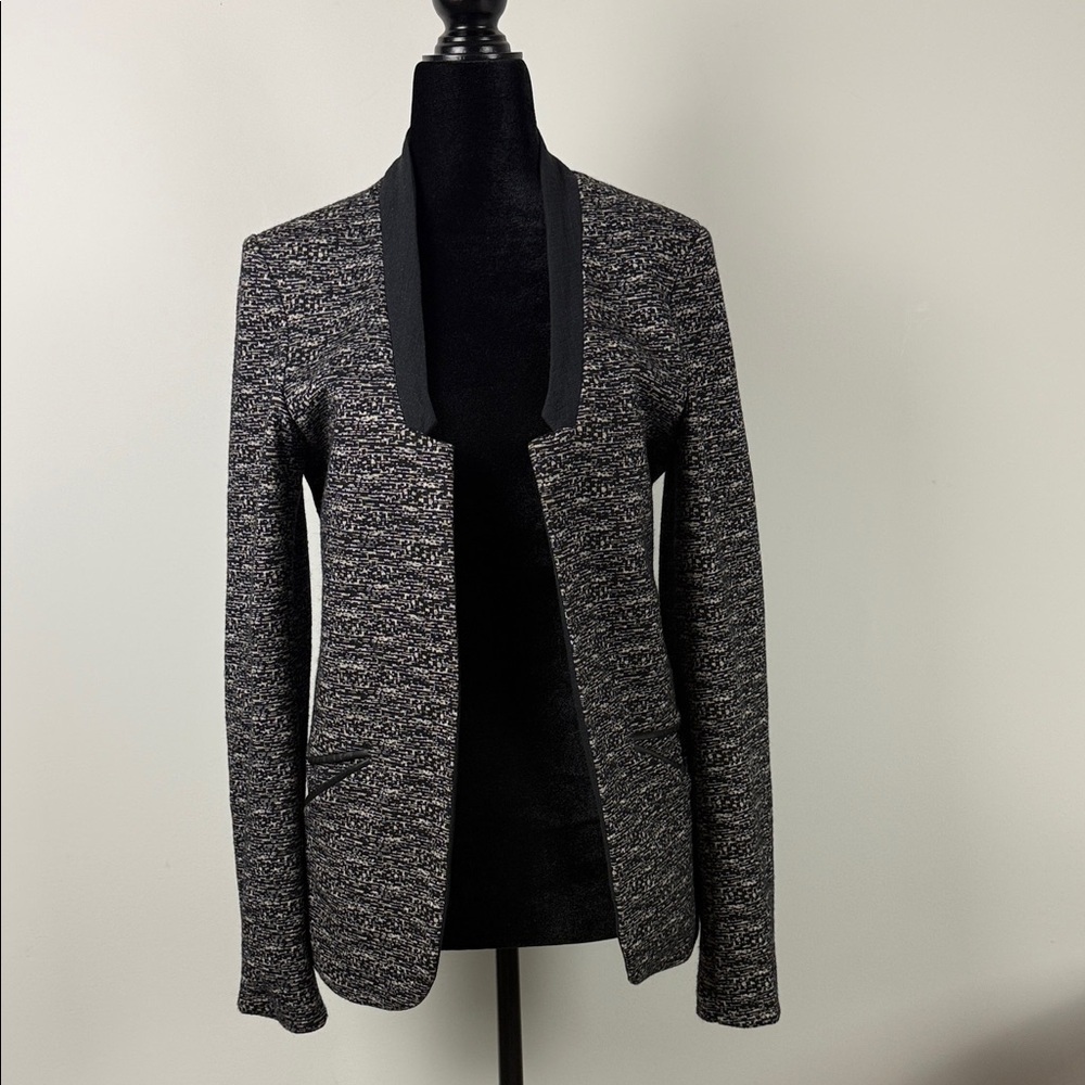 Scotch & Soda Black and Gray Textured Blazer